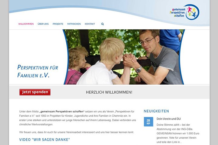 perspektiven für familien - website